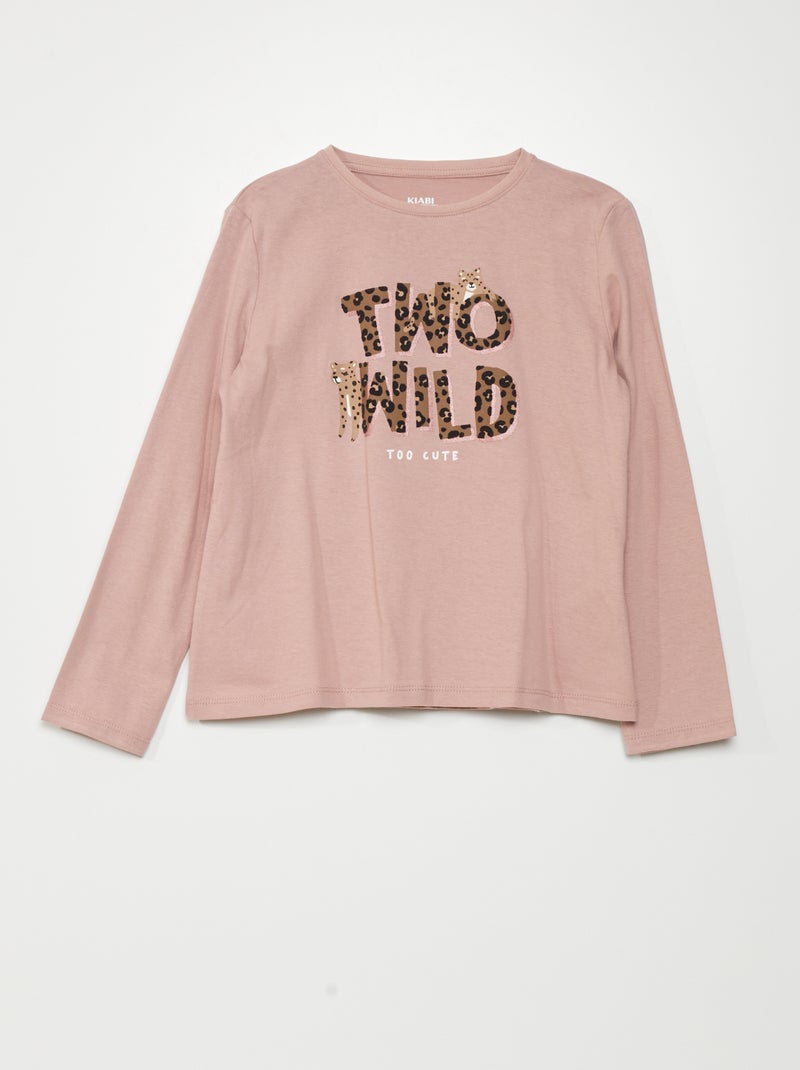 Jersey T-shirt met lange mouw ROSE - Kiabi