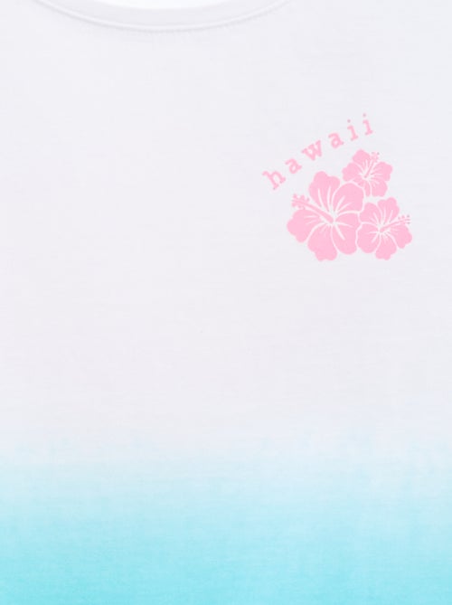 Jersey T-shirt met ruches langs de mouwgaten - Kiabi