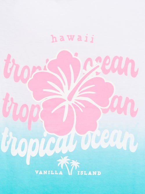 Jersey T-shirt met ruches langs de mouwgaten - Kiabi