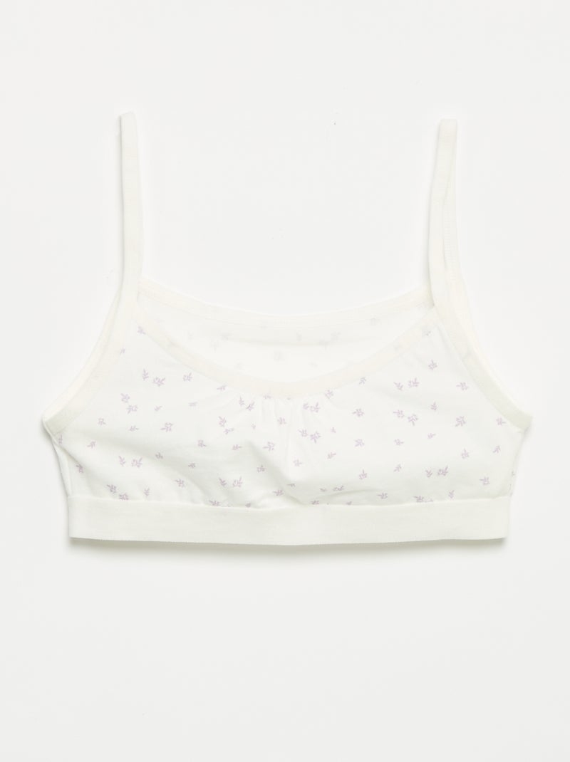 Jersey top met smalle bandjes - Setje van 2 Groen - Kiabi