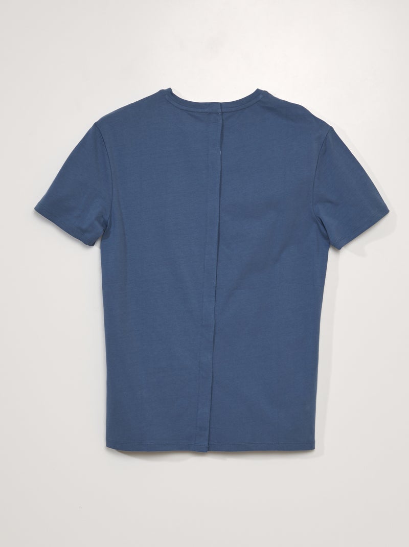 Jerseyt-shirt - gemakkelijk aan te trekken collectie BLAUW - Kiabi