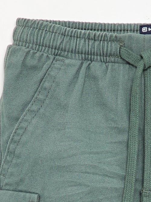 Jogg-broek van keperstof met zakken met klepje - Kiabi