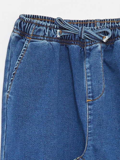Jogg-broek van spijkerstof met elastische tailleband - Kiabi