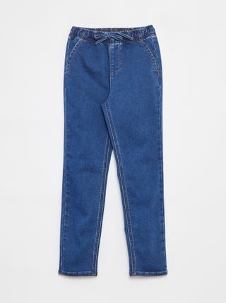 Jogg-broek van spijkerstof met elastische tailleband