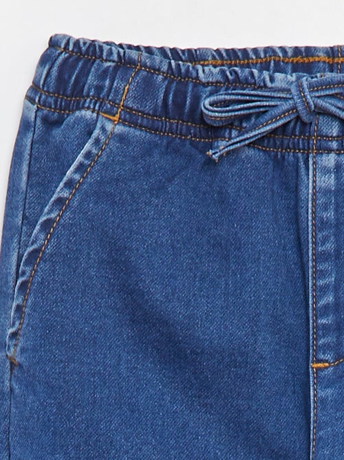Jogg-broek van spijkerstof met elastische tailleband - Kiabi