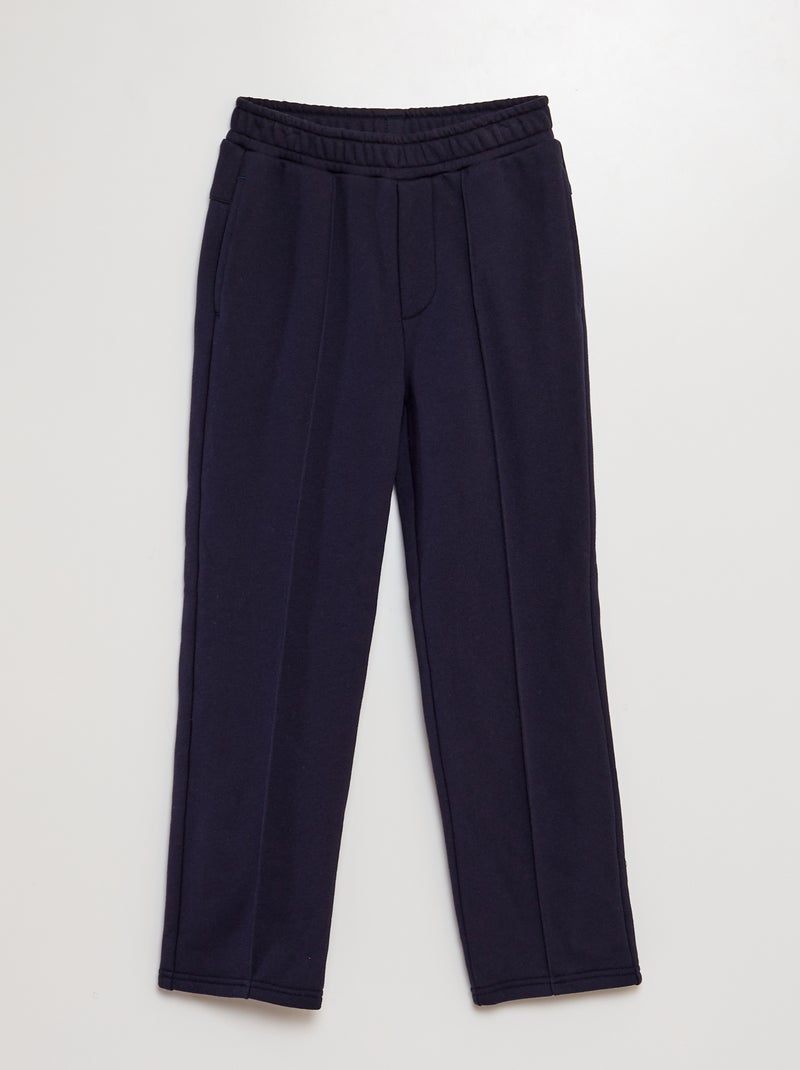 Joggingbroek in french terry BLAUW - Kiabi