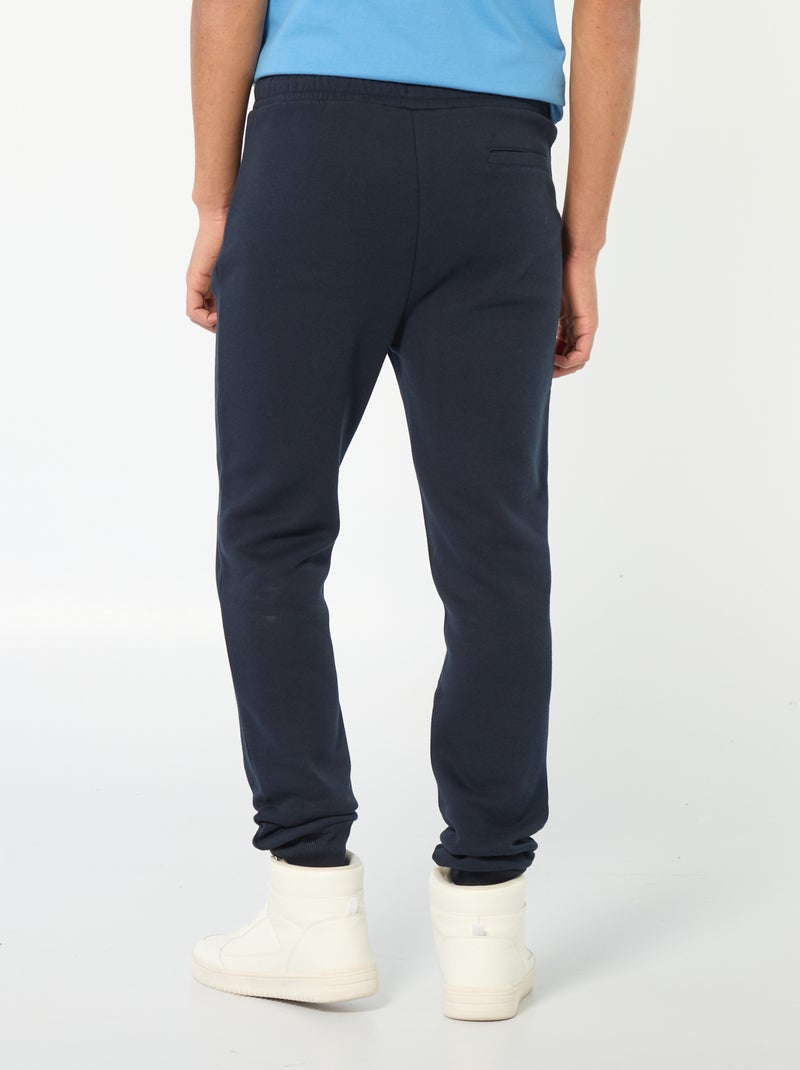 Joggingbroek met 2 zakken met ritsje - van sweatstof met zachte, geruwde binnenzijde Blauw - Kiabi
