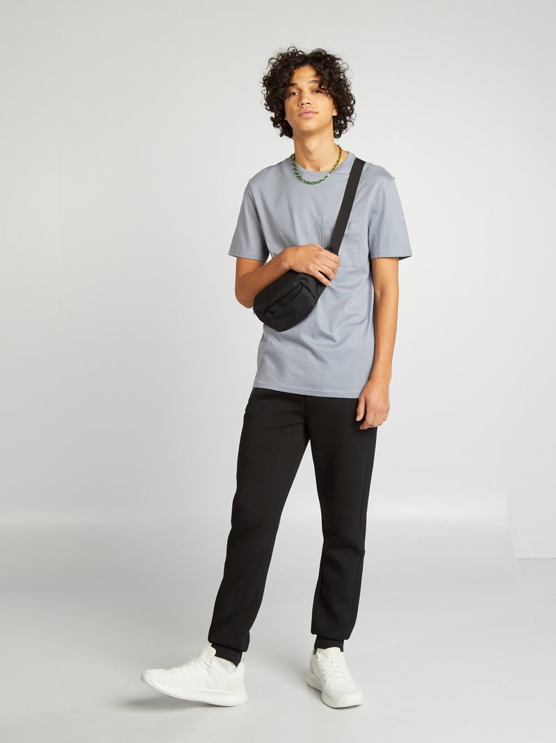 Joggingbroek met contrasterende details zwart - Kiabi