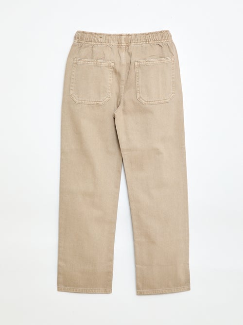 Joggingbroek met elastische tailleband en trekkoordjes - Kiabi