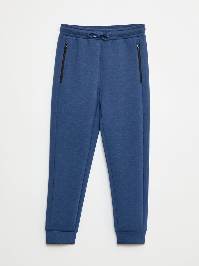 Joggingbroek met neopreeneffect Blauw - Kiabi