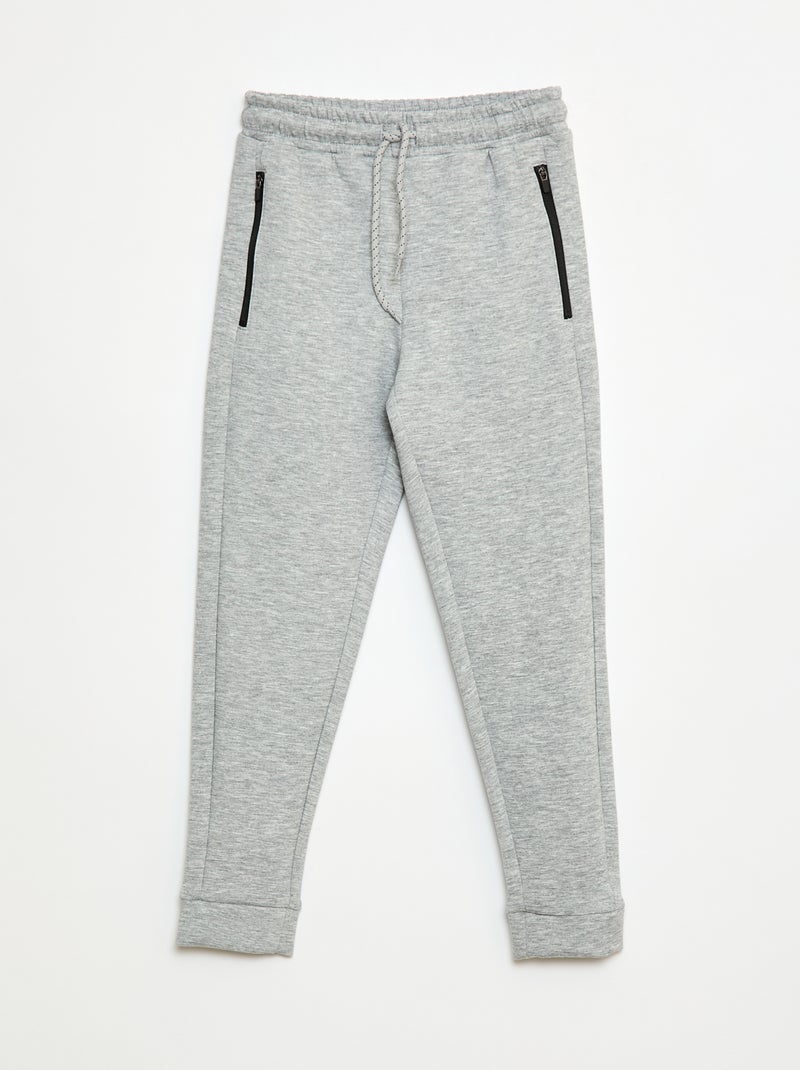 Joggingbroek met neopreeneffect Grijs - Kiabi