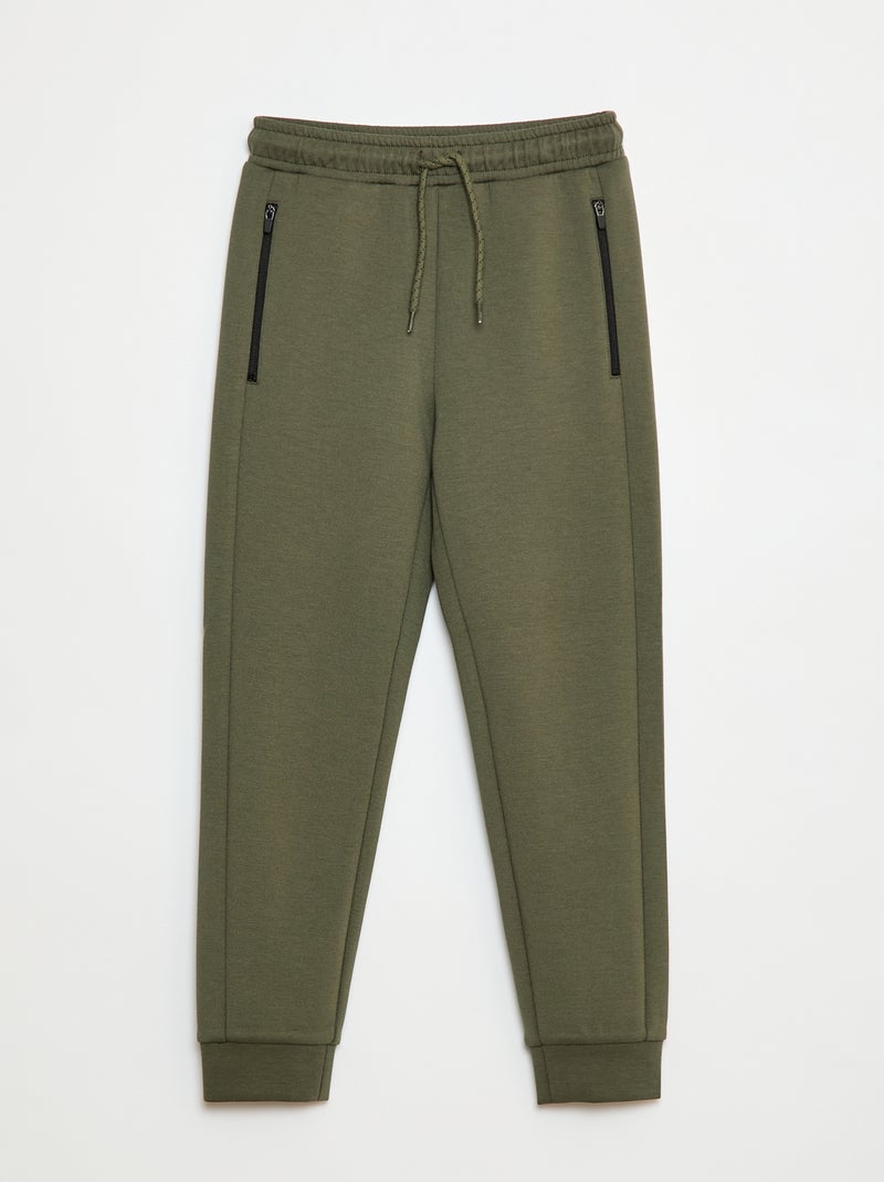 Joggingbroek met neopreeneffect Groen - Kiabi
