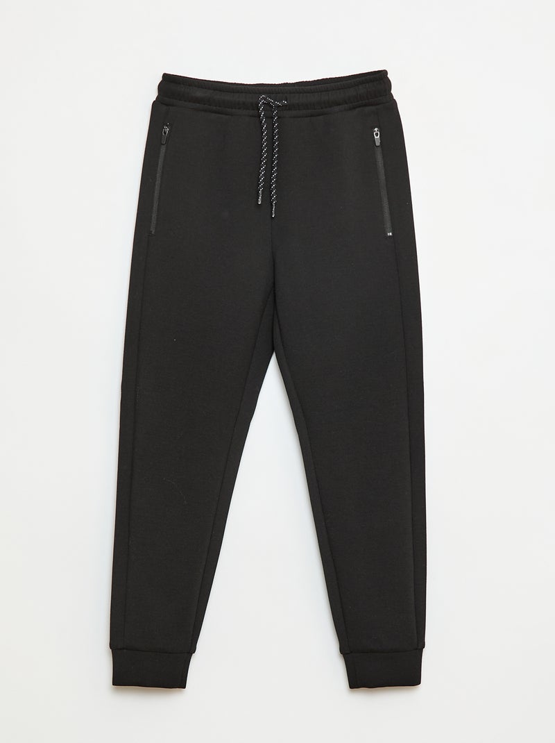 Joggingbroek met neopreeneffect zwart - Kiabi