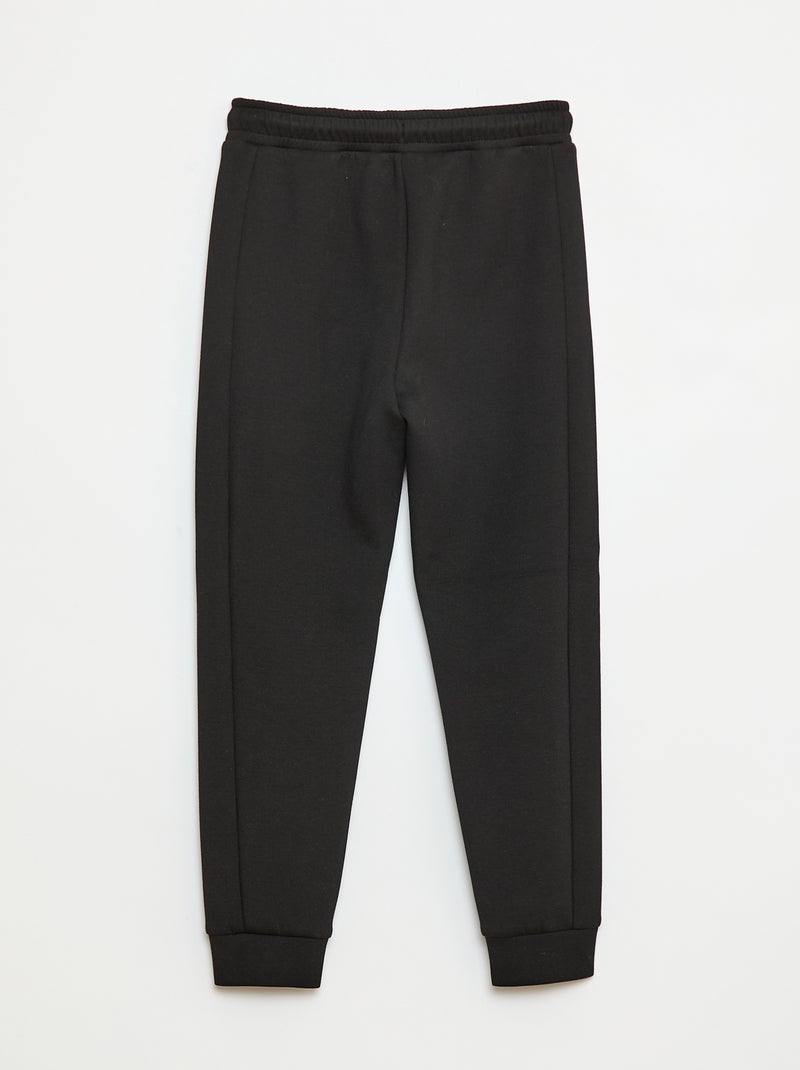 Joggingbroek met neopreeneffect zwart - Kiabi