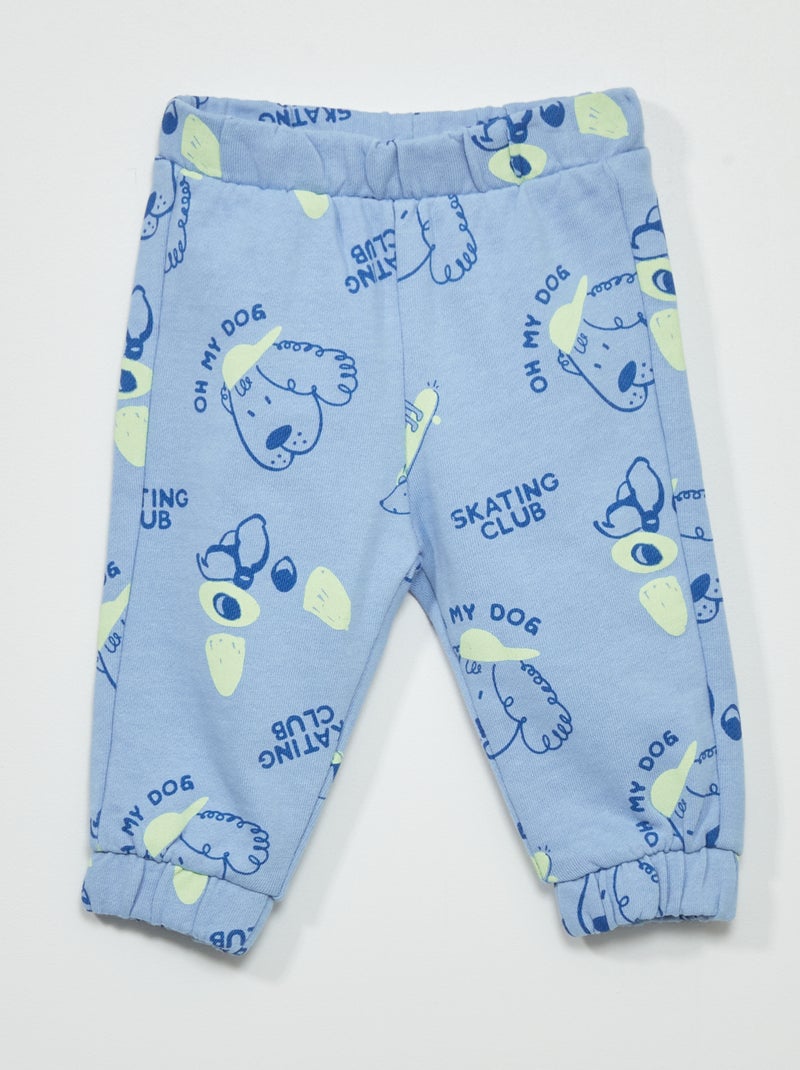 Joggingbroek met print BLAUW - Kiabi