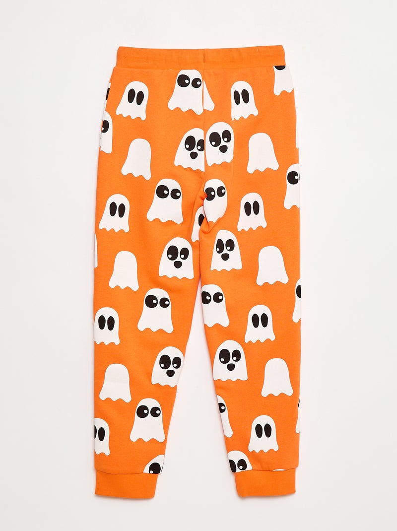 Joggingbroek met print 'Halloween' Oranje - Kiabi