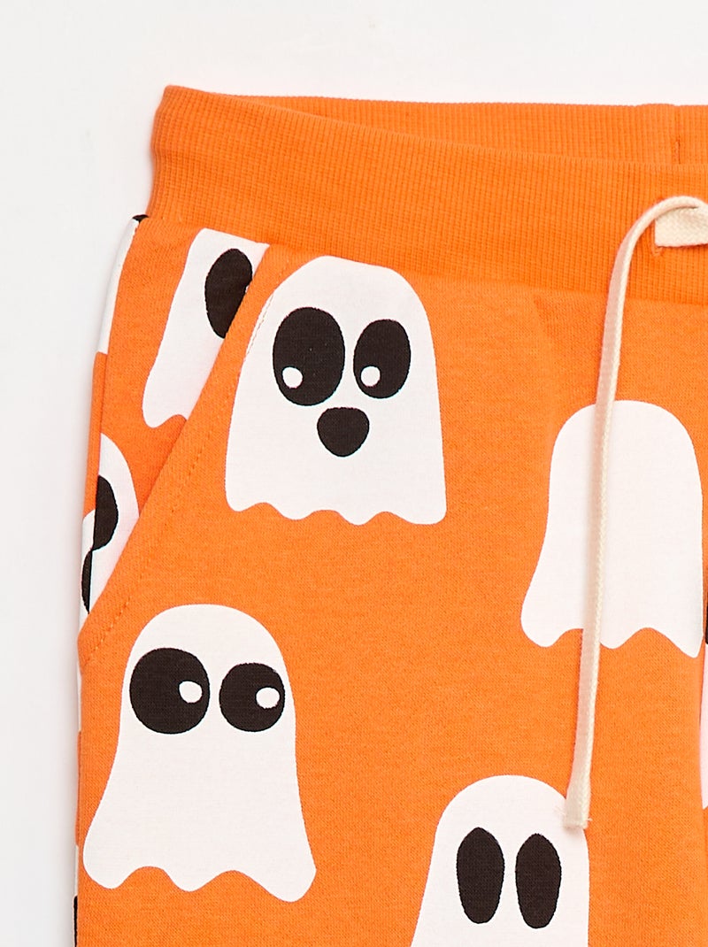 Joggingbroek met print 'Halloween' Oranje - Kiabi