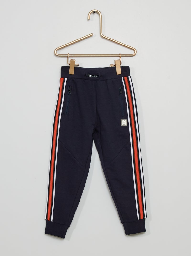 Joggingbroek met ritszakken BLAUW - Kiabi