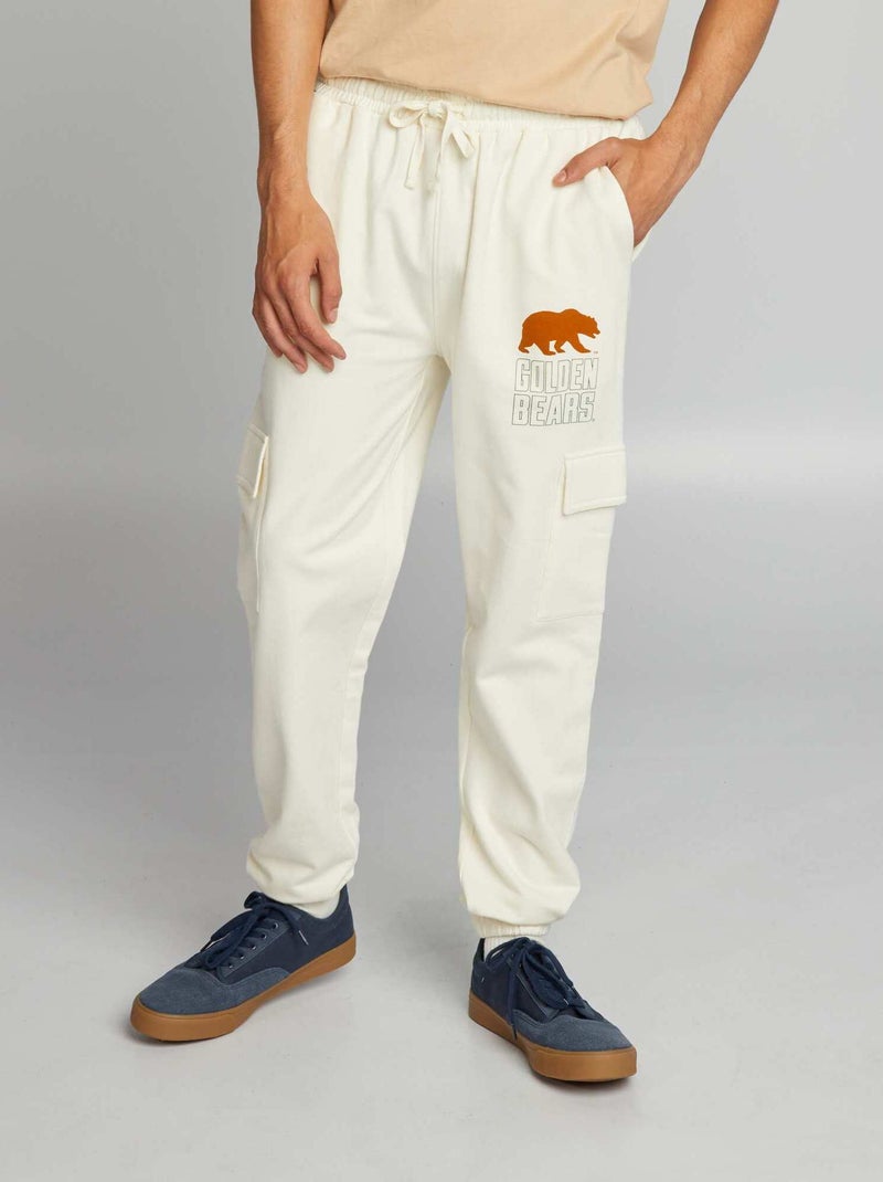 Joggingbroek met tekstopdruk 'California' - battlemodel WIT - Kiabi