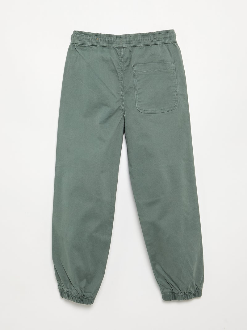 Joggingbroek met trekkoordjes Groen - Kiabi