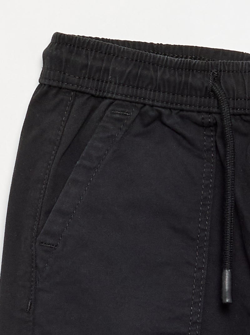 Joggingbroek met trekkoordjes Zwart - Kiabi