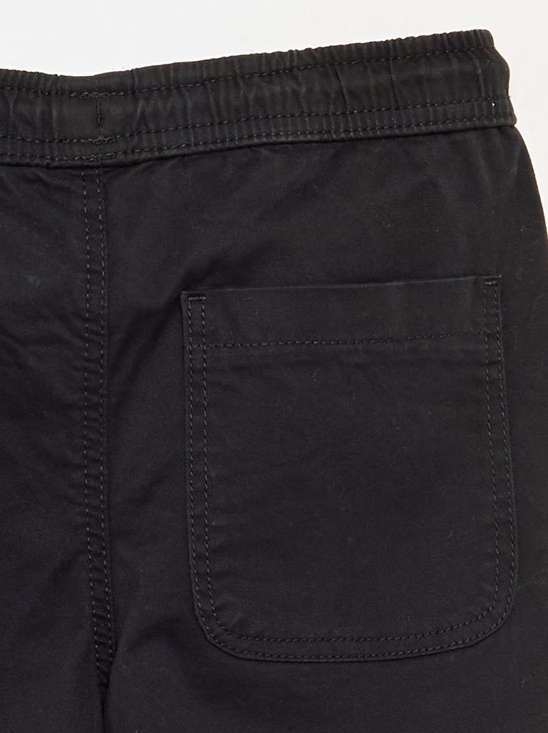 Joggingbroek met trekkoordjes Zwart - Kiabi