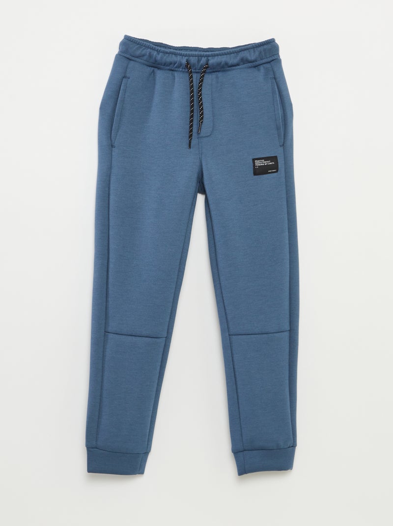 Joggingbroek met verstelbare elastische taille BLAUW - Kiabi