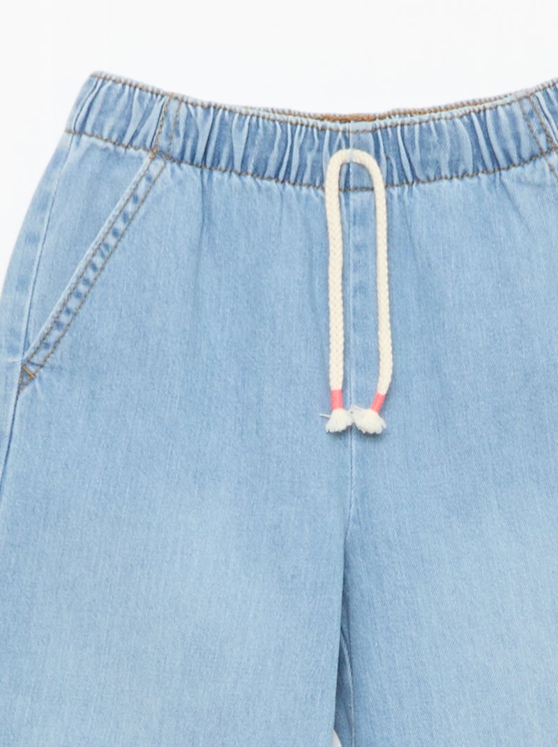 Joggingbroek met wijde pijpen Blauw - Kiabi