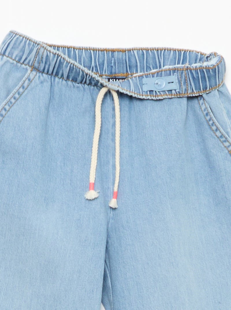 Joggingbroek met wijde pijpen Blauw - Kiabi