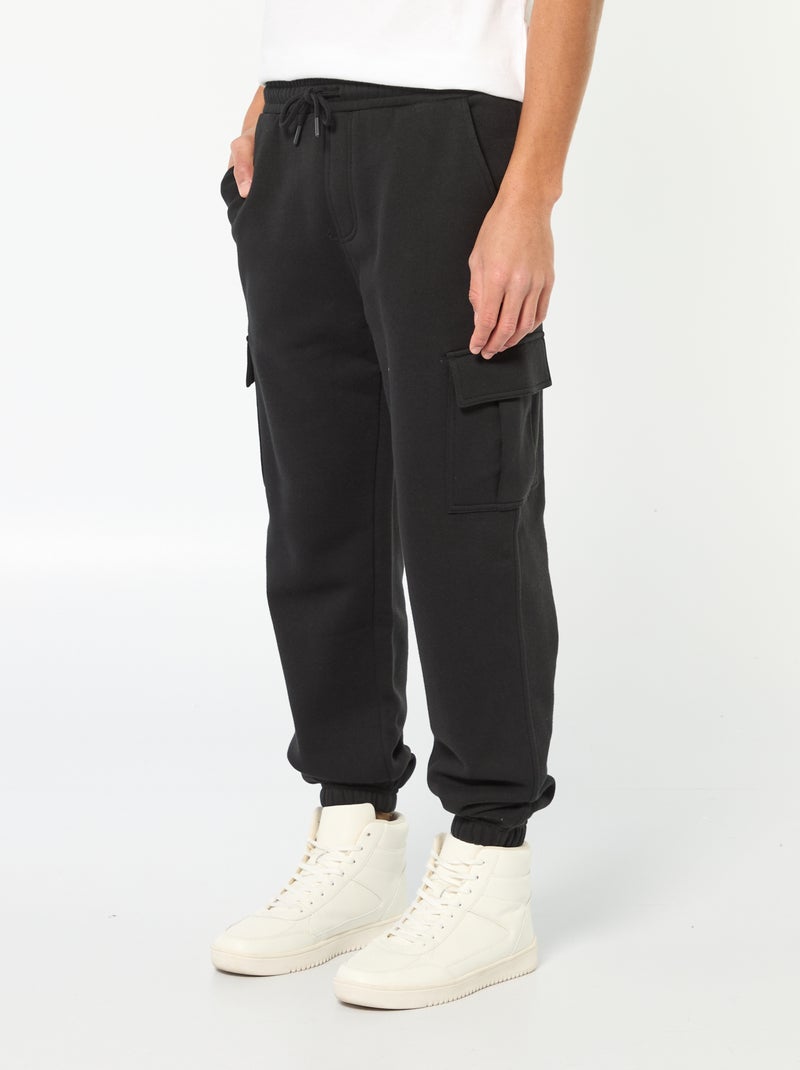 Joggingbroek met zachte, opgeruwde binnenzijde zwart - Kiabi