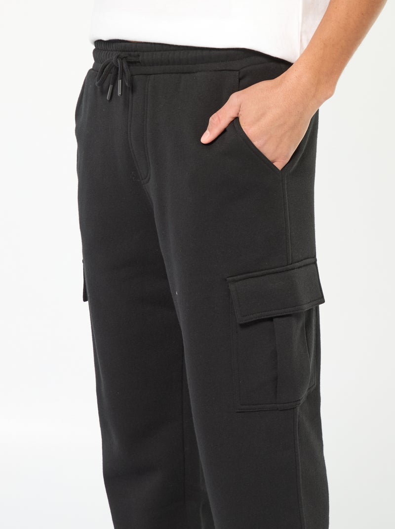 Joggingbroek met zachte, opgeruwde binnenzijde zwart - Kiabi