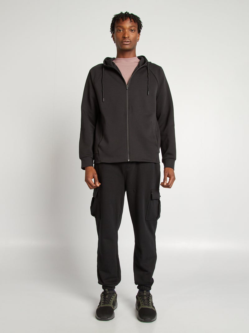 Joggingbroek met zachte, opgeruwde binnenzijde zwart - Kiabi