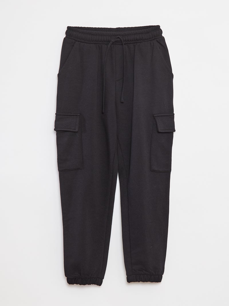 Joggingbroek met zachte, opgeruwde binnenzijde zwart - Kiabi