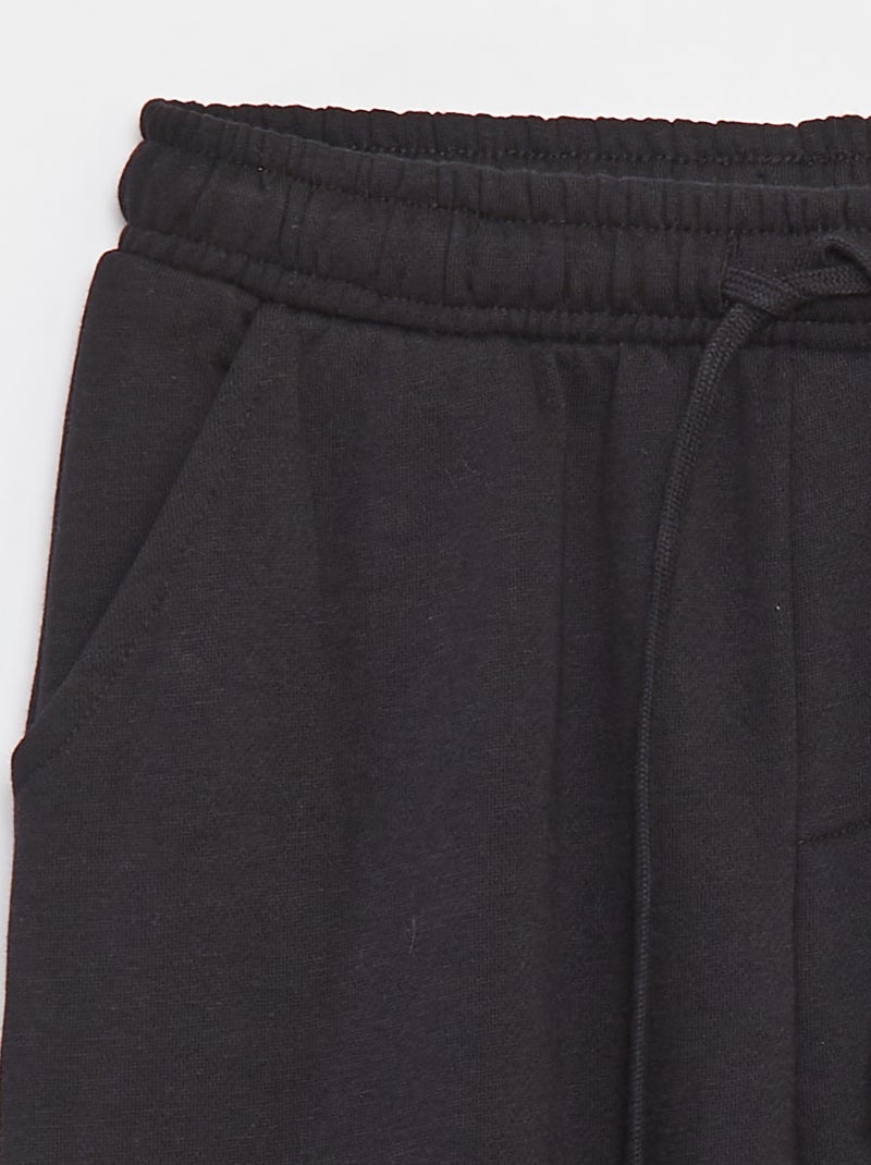 Joggingbroek met zachte, opgeruwde binnenzijde zwart - Kiabi