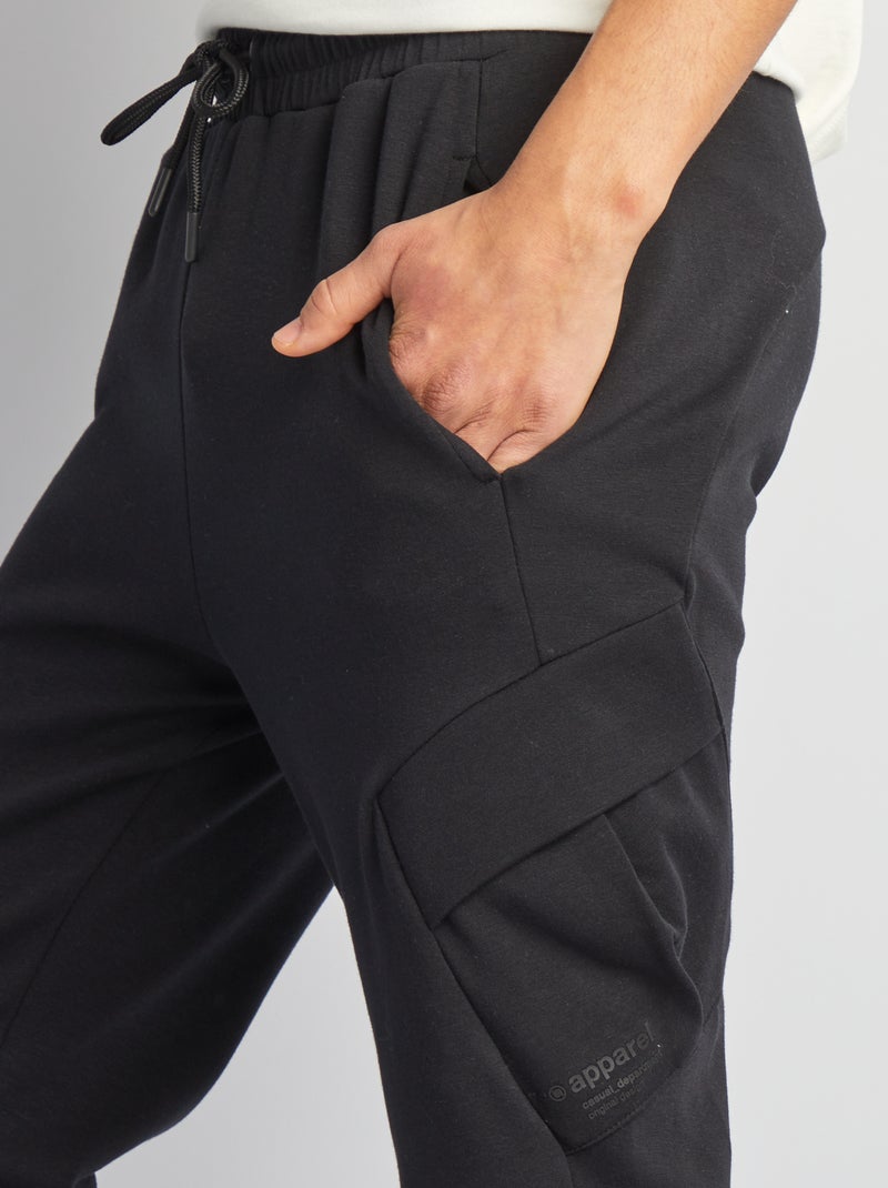 Joggingbroek met zakken zwart - Kiabi