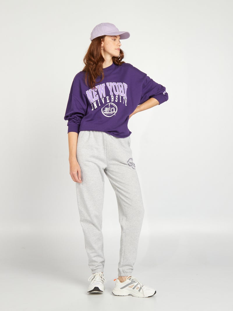 Joggingbroek 'New-York University' GRIJS - Kiabi