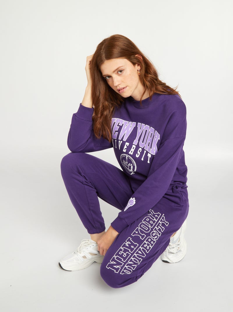 Joggingbroek 'New-York University' PAARS - Kiabi