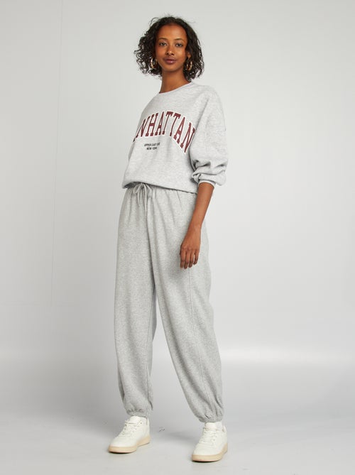 Joggingbroek van dunne sweatstof - pofmodel - Kiabi