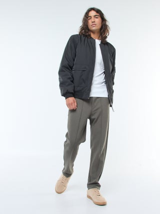Joggingbroek van effen piquétricot