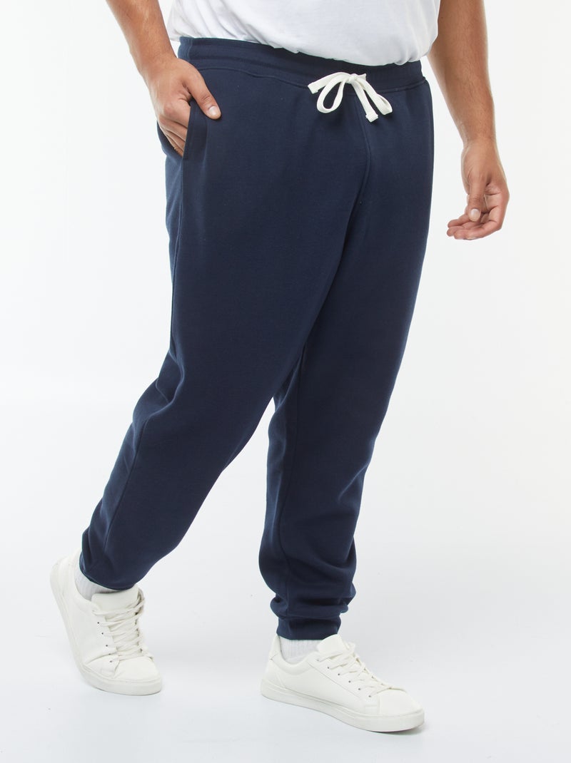 Joggingbroek van effen sweatstof Blauw - Kiabi