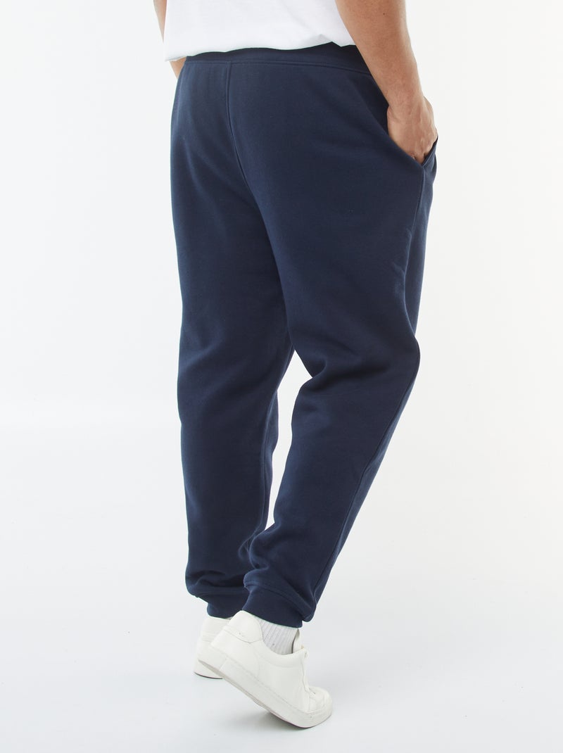 Joggingbroek van effen sweatstof Blauw - Kiabi