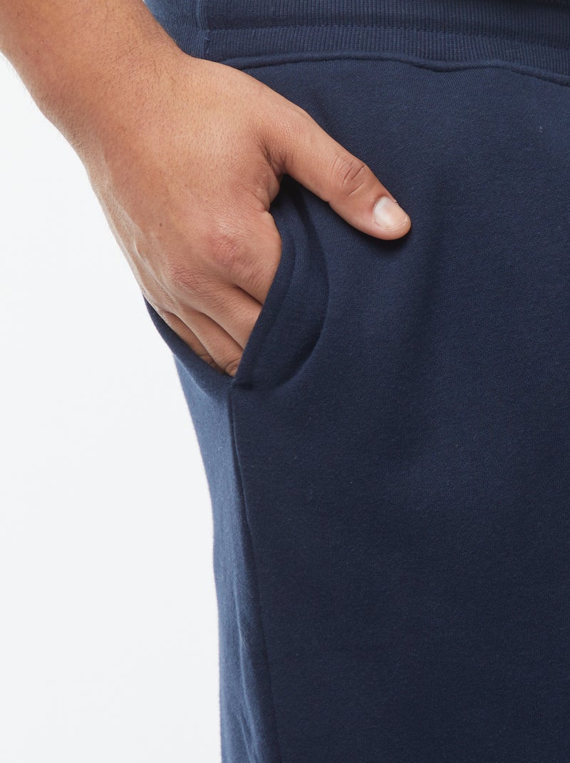 Joggingbroek van effen sweatstof Blauw - Kiabi