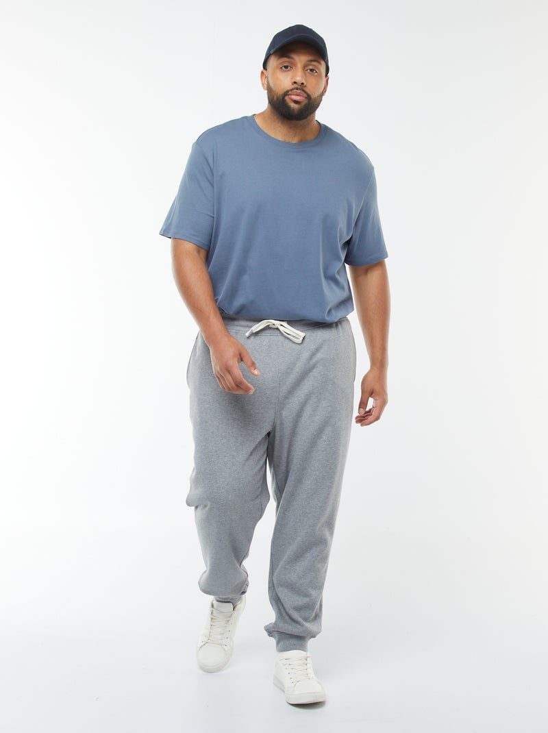 Joggingbroek van effen sweatstof Grijs - Kiabi
