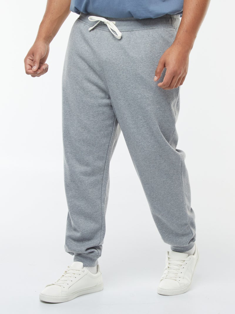 Joggingbroek van effen sweatstof Grijs - Kiabi