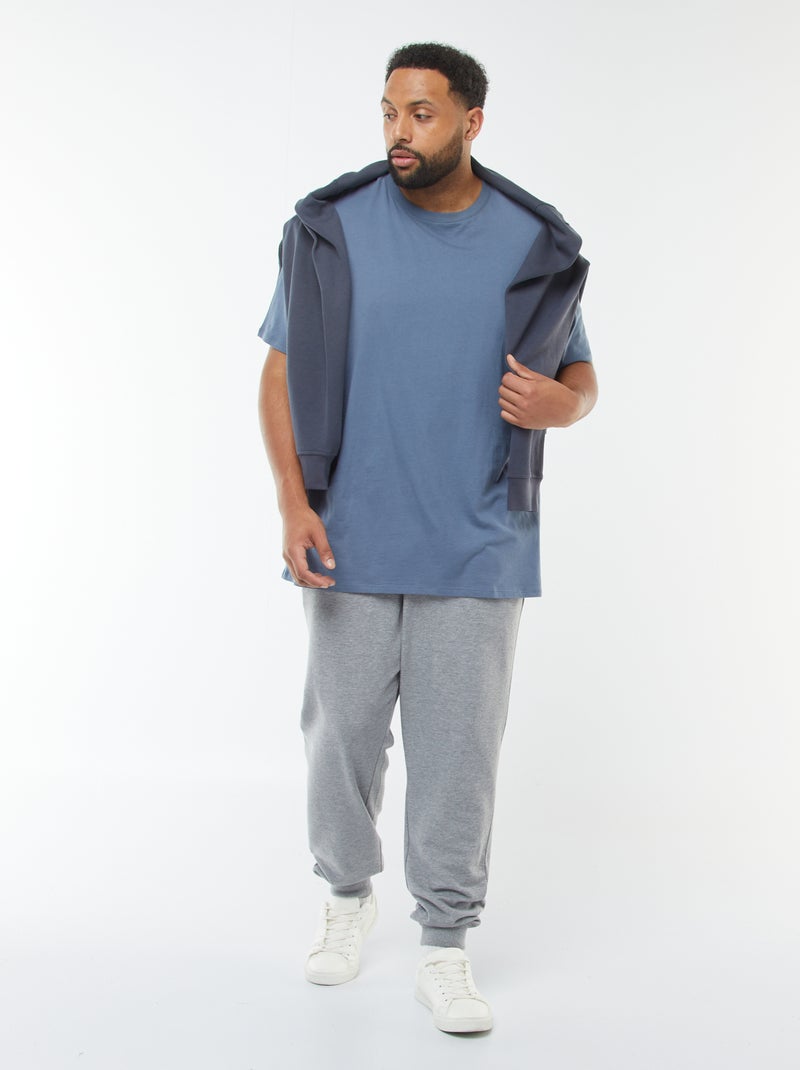 Joggingbroek van effen sweatstof Grijs - Kiabi