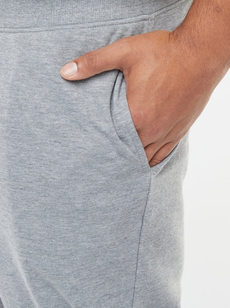 Joggingbroek van effen sweatstof Grijs - Kiabi