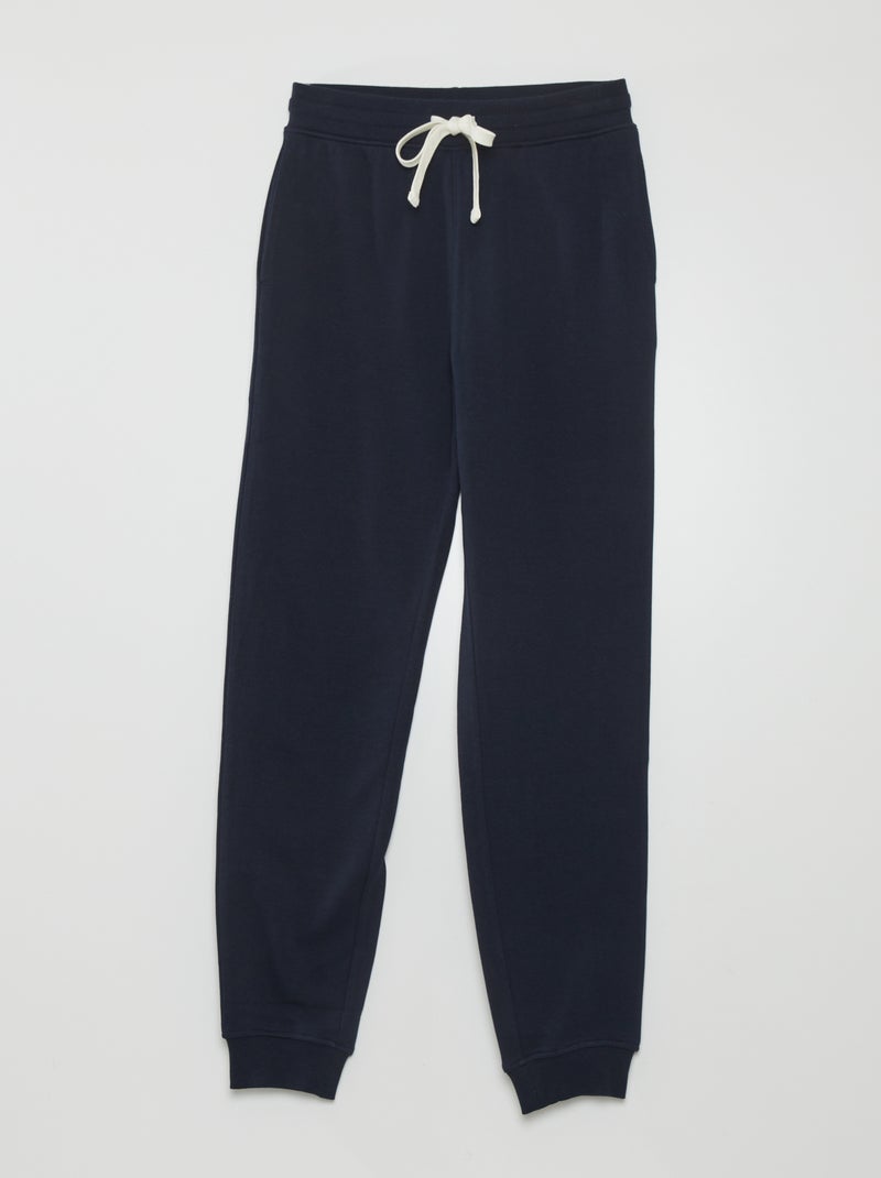 Joggingbroek van french terry BLAUW - Kiabi