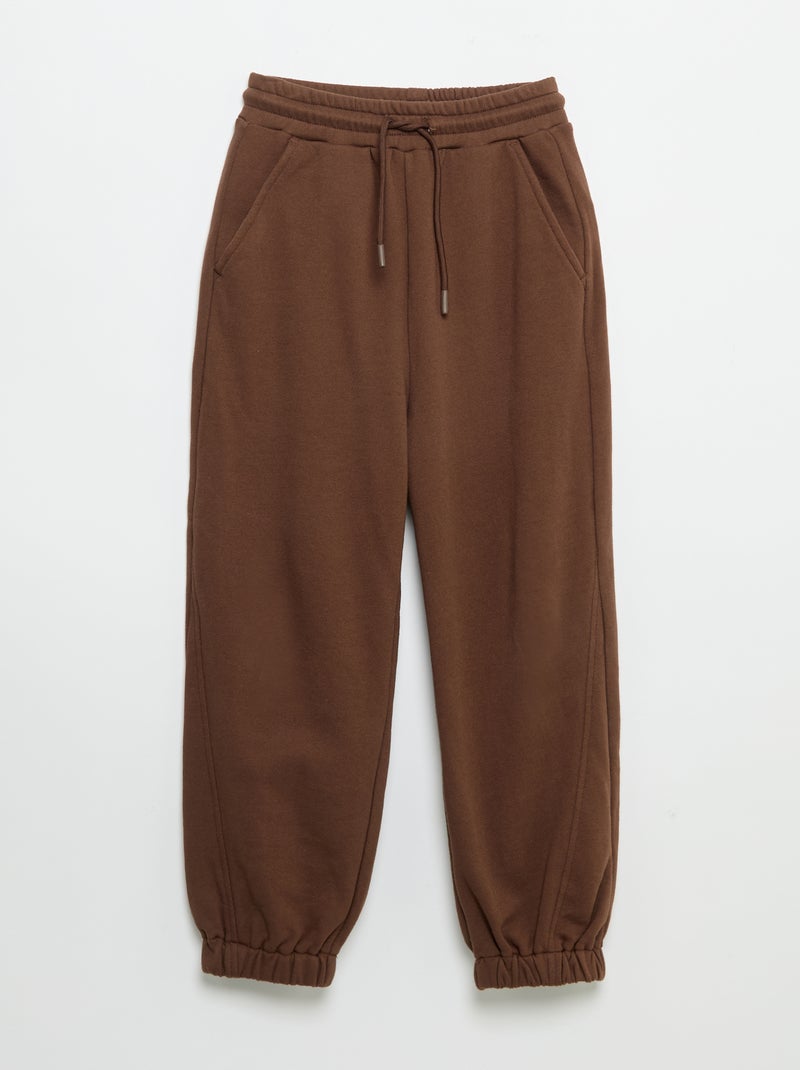 Joggingbroek van French Terry Bruin - Kiabi
