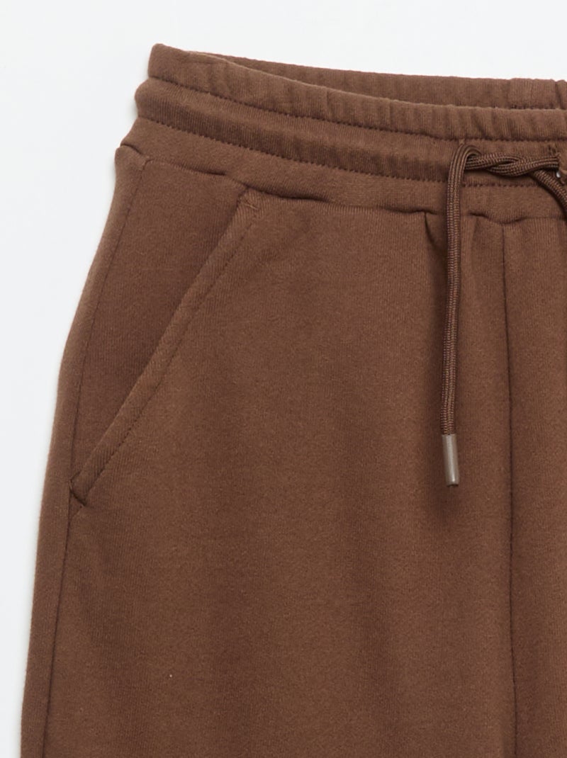 Joggingbroek van French Terry Bruin - Kiabi
