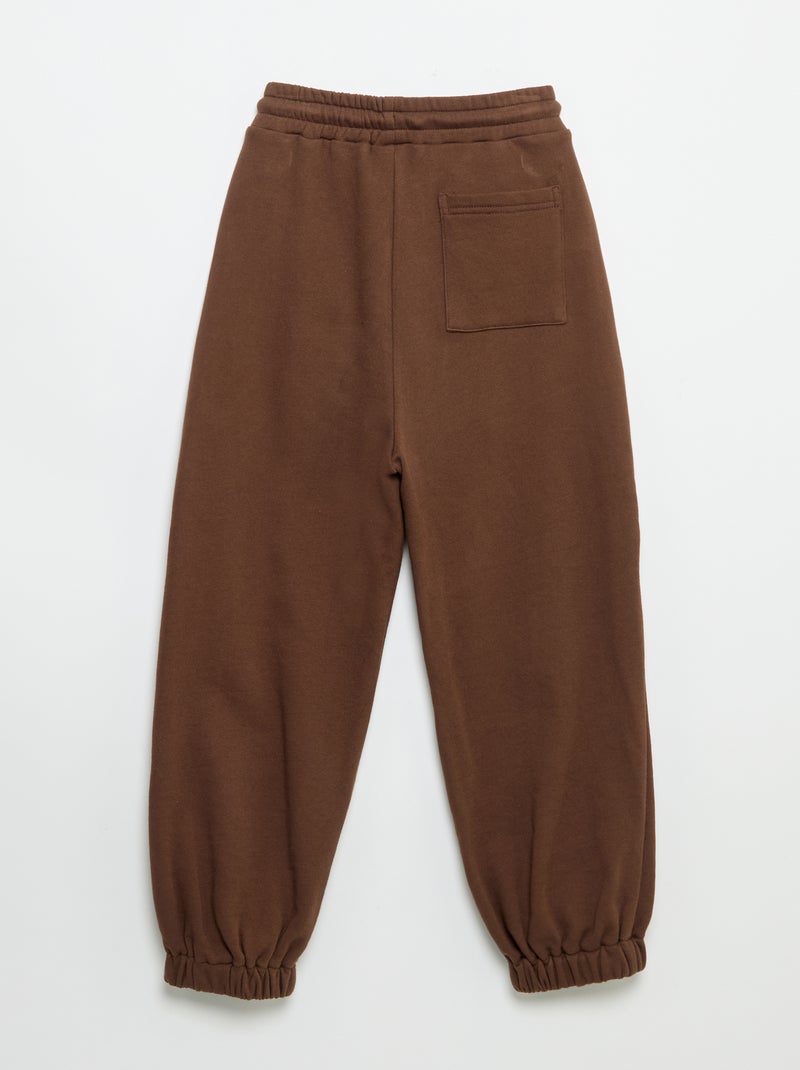 Joggingbroek van French Terry Bruin - Kiabi